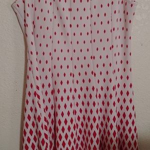 Red and White Size 14 Swing dress